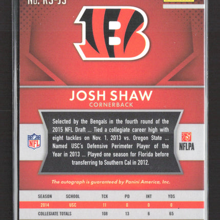 2015 Panini Prizm Josh Shaw #RS-JS RC Auto