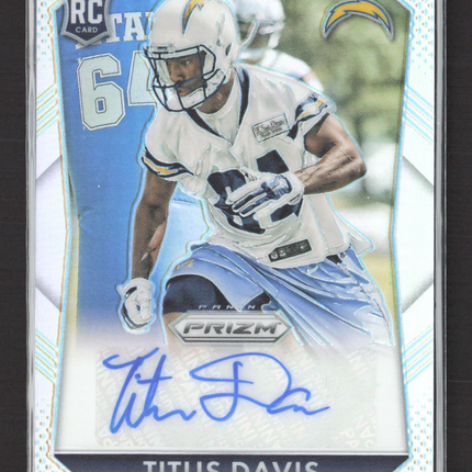2015 Panini Prizm Titus Davis #RS-TD RC Silver auto