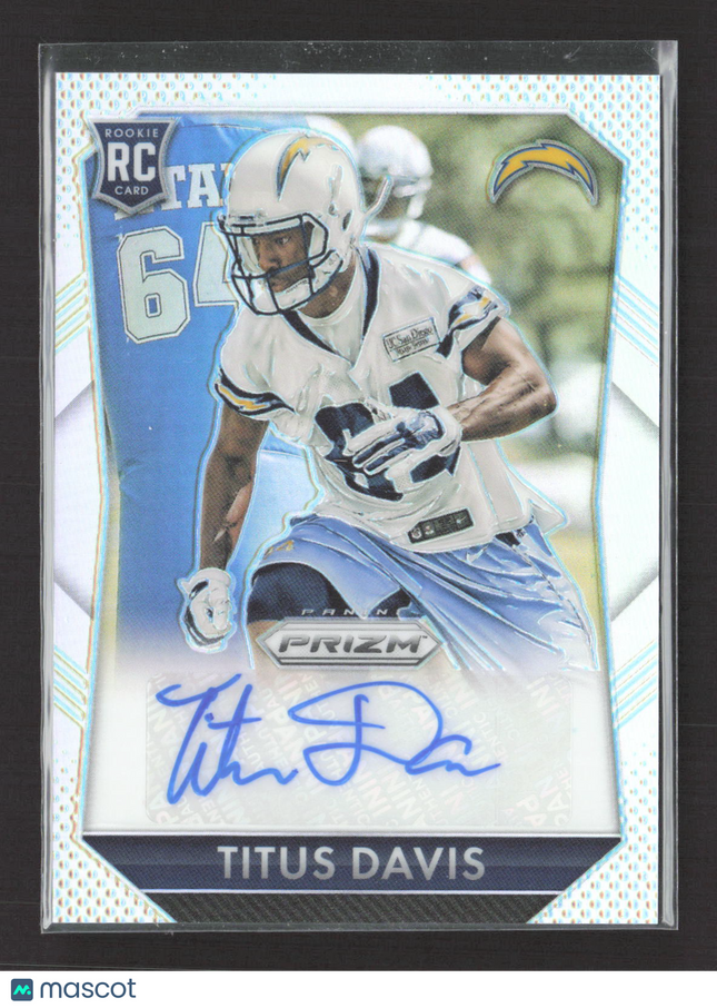 2015 Panini Prizm Titus Davis #RS-TD RC Silver auto