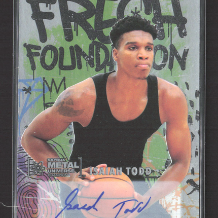 2021 SkyBox Metal Universe Champion Fresh Foundation Isaiah Todd #FF28 /150 Auto