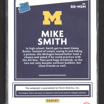2021 Panini Chronicles Donruss Draft Picks Mike Smith #RR-MSM 12/75 Auto