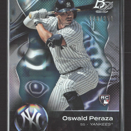 2023 Topps Bowman Platinum Oswald Peraza #57 RC 110/250