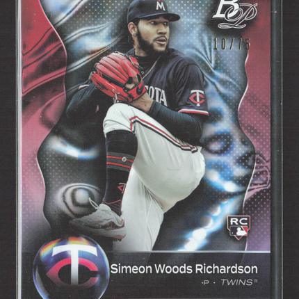 2023 Topps Bowman Platinum Simeon Woods Richardson #99 RC 10/75
