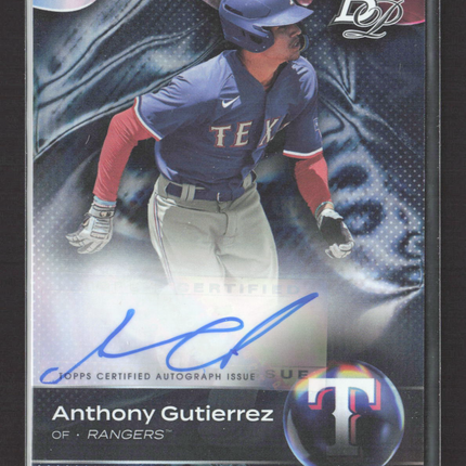 2023 Topps Bowman Platinum Anthony Gutierrez #TOP-12 Top Prospect Autograph Card
