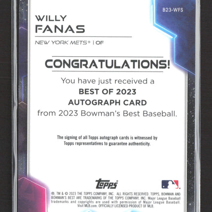 2023 Bowman's Best Willy Fanas #B23-WFS Auto