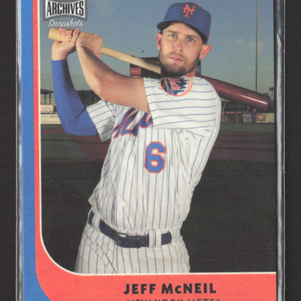 2021 Topps Archives Snapshots Jeff McNeil #39 Blue 40/50