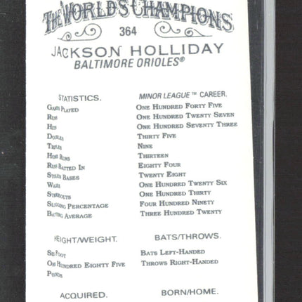 2024 Topps Allen & Ginter Jackson Holliday #364 RC Mini