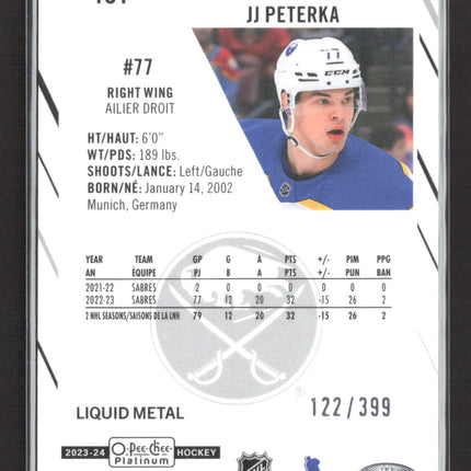 2024 O-Pee-Chee Platinum JJ Peterka #181 Liquid Metal 122/399