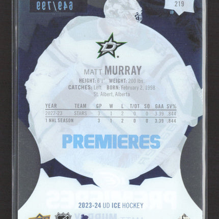 2023 Upper Deck Ice Ice Premieres Matt Murray #219 649/799