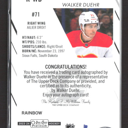 2024 O-Pee-Chee Platinum Walker Duehr #R-WD Rainbow Auto