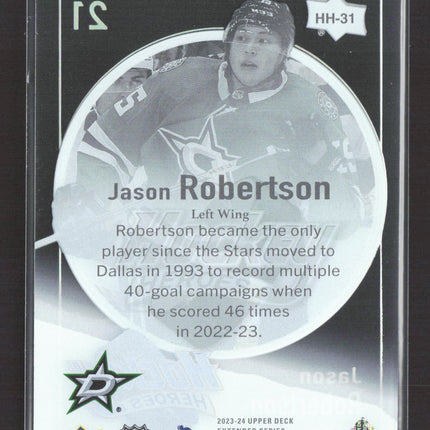 2024 Upper Deck Extended Series Hockey Heroes Jason Robertson #HH-31
