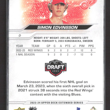 2023 Upper Deck Extended Series Simon Edvinsson #738