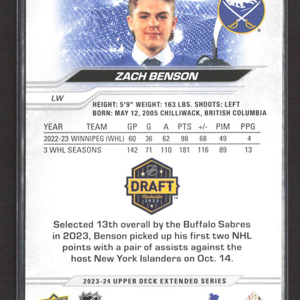2024 Upper Deck Extended Series Zach Benson #739