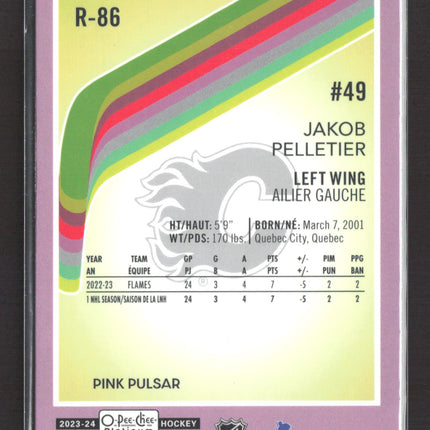 2024 O-Pee-Chee Platinum Jakob Pelletier #R-86 Pink Pulsar