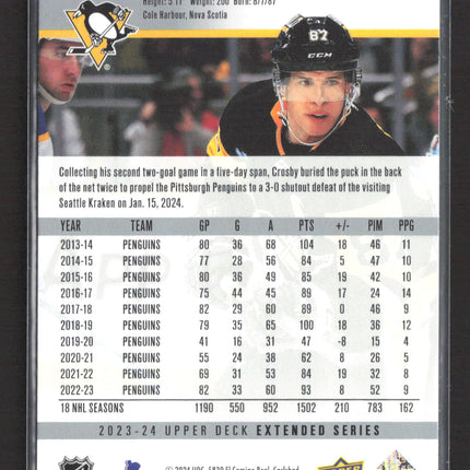 2023 Upper Deck Extended Series Sidney Crosby #T-5
