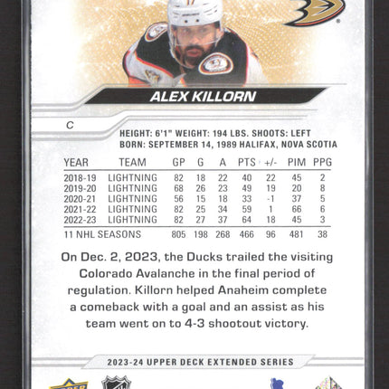 2023 Upper Deck Extended Series Alex Killorn #502 Silver Outburst