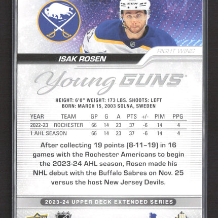 2024 Upper Deck Extended Series Young Guns Isak Rosen #704