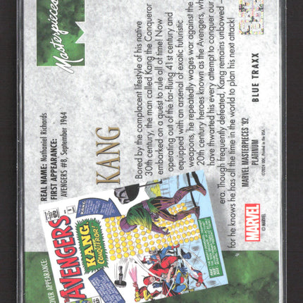 2024 Marvel Masterpieces '92 Platinum Blue Traxx #44 Kang