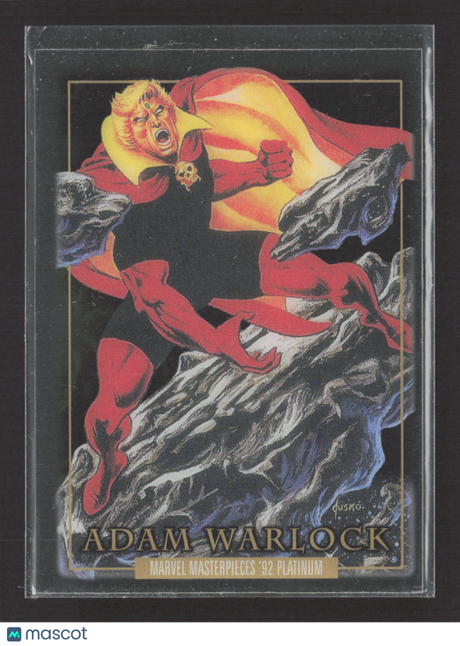 2024 SkyBox Marvel Masterpieces '92 Platinum Adam Warlock Clear Cut #10