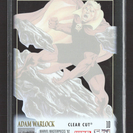 2024 SkyBox Marvel Masterpieces '92 Platinum Adam Warlock Clear Cut #10