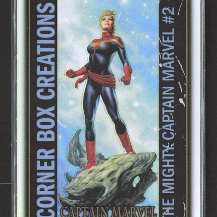 2024 Marvel Masterpieces '92 Platinum Corner Box Creations #CB-16 Captain Marvel