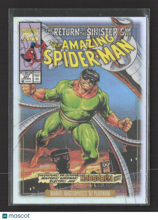 2024 SkyBox Marvel Masterpieces '92 Platinum Variant Covers #25-V Hobgoblin