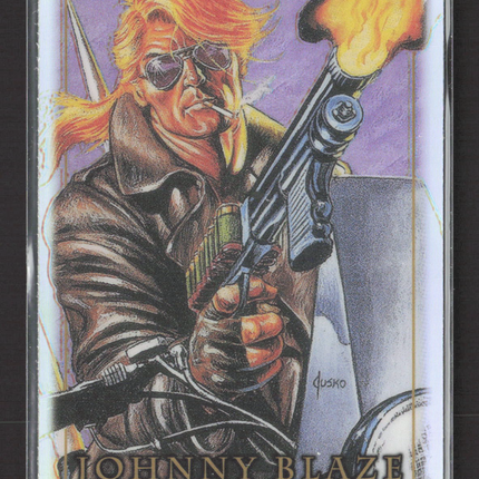 2024 Upper Deck Marvel Masterpieces '92 Platinum Johnny Blaze #2