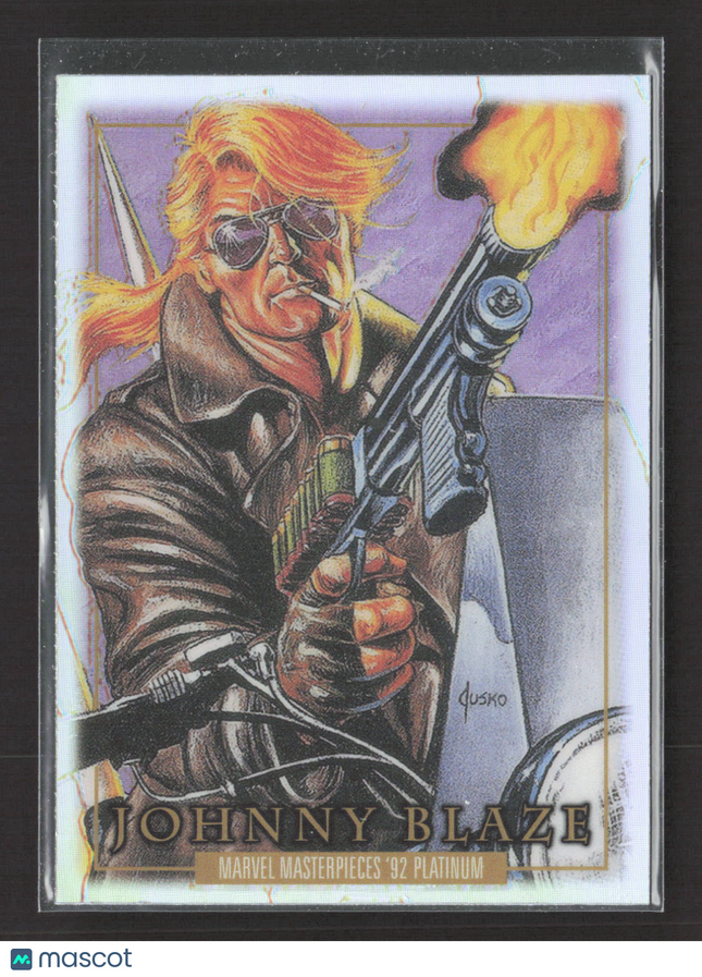 2024 Upper Deck Marvel Masterpieces '92 Platinum Johnny Blaze #2