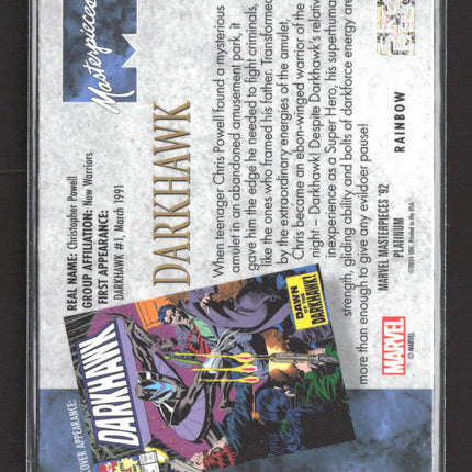 2021 Upper Deck Marvel Masterpieces '92 Platinum Darkhawk #11