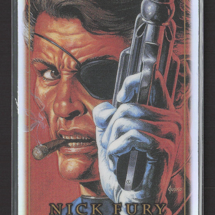 2021 Upper Deck Marvel Masterpieces '92 Platinum Nick Fury #64