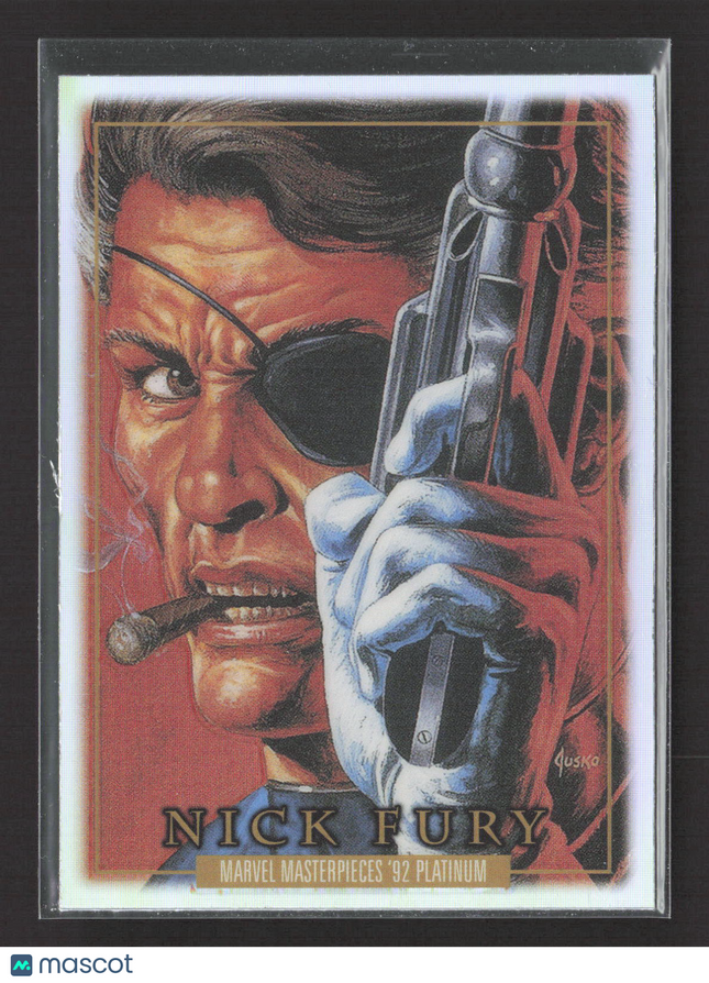 2021 Upper Deck Marvel Masterpieces '92 Platinum Nick Fury #64