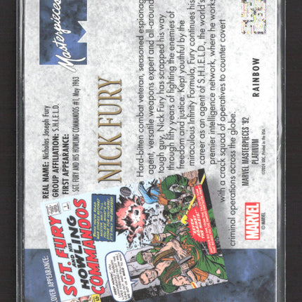 2021 Upper Deck Marvel Masterpieces '92 Platinum Nick Fury #64