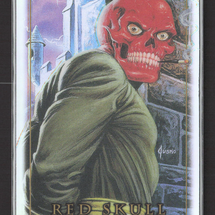 2024 Upper Deck Marvel Masterpieces '92 Platinum Red Skull Rainbow Parallel #80