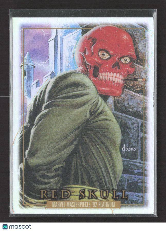 2024 Upper Deck Marvel Masterpieces '92 Platinum Red Skull Rainbow Parallel #80