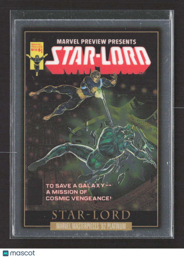 1992 Marvel Masterpieces Platinum Fantastic Covers #FC-7 Star Lord