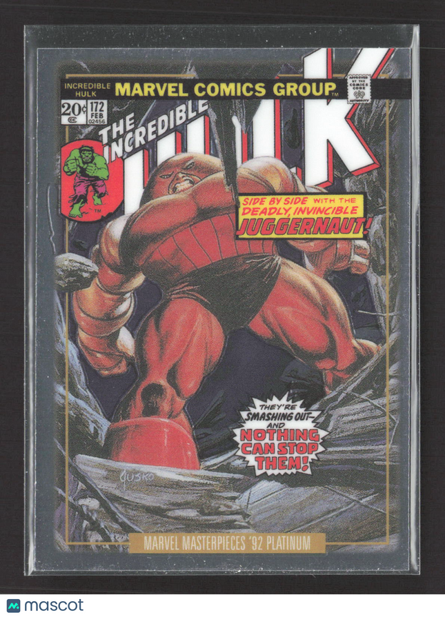 2024 Marvel Masterpieces '92 Platinum Hulk Variant Covers #45-V