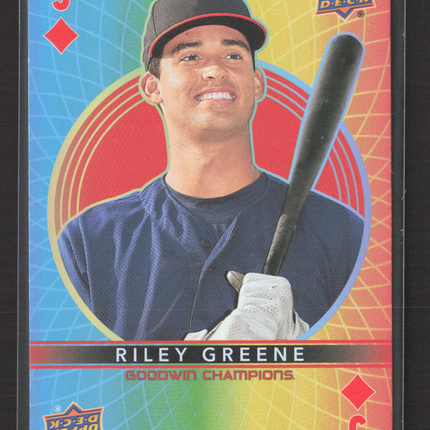 2022 Upper Deck Goodwin Champions Riley Greene Playing Cards Jack of Diamonds