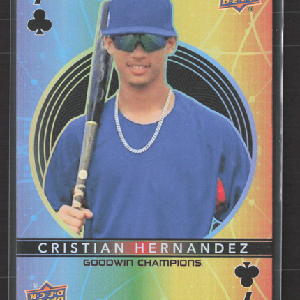 2022 Upper Deck Goodwin Champions Cristian Hernandez #7 Playing Cards