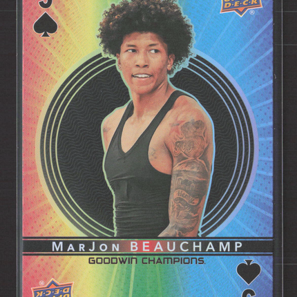 2022 Upper Deck Goodwin Champions MarJon Beauchamp #5 Playing Cards