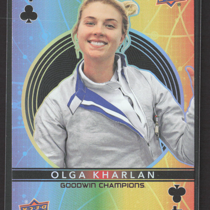 2022 Upper Deck Goodwin Champions Olga Kharlan #4 Playing Cards