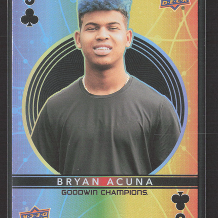 2022 Upper Deck Goodwin Champions Bryan Acuna #3 Playing Cards