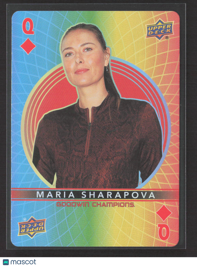 2022 UD Goodwin Champions Maria Sharapova #Queen of Diamonds Playing Cards