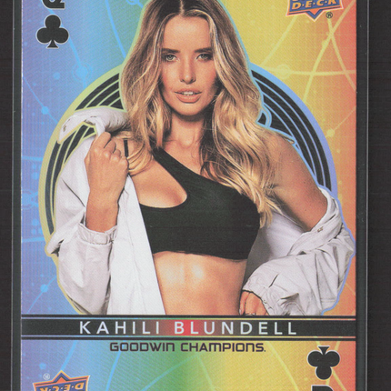 2022 UD Goodwin Champions Kahili Blundell Playing Card Design #Q of Clubs