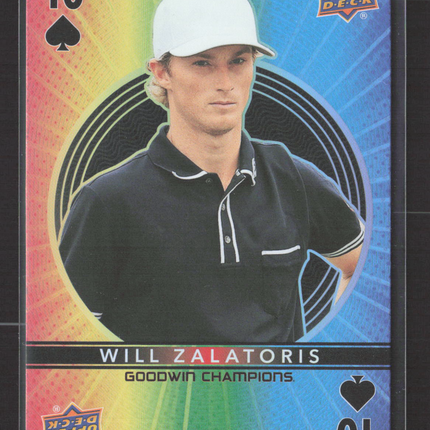 2022 Upper Deck Goodwin Champions Will Zalatoris #10 10 of Spades Playing Card