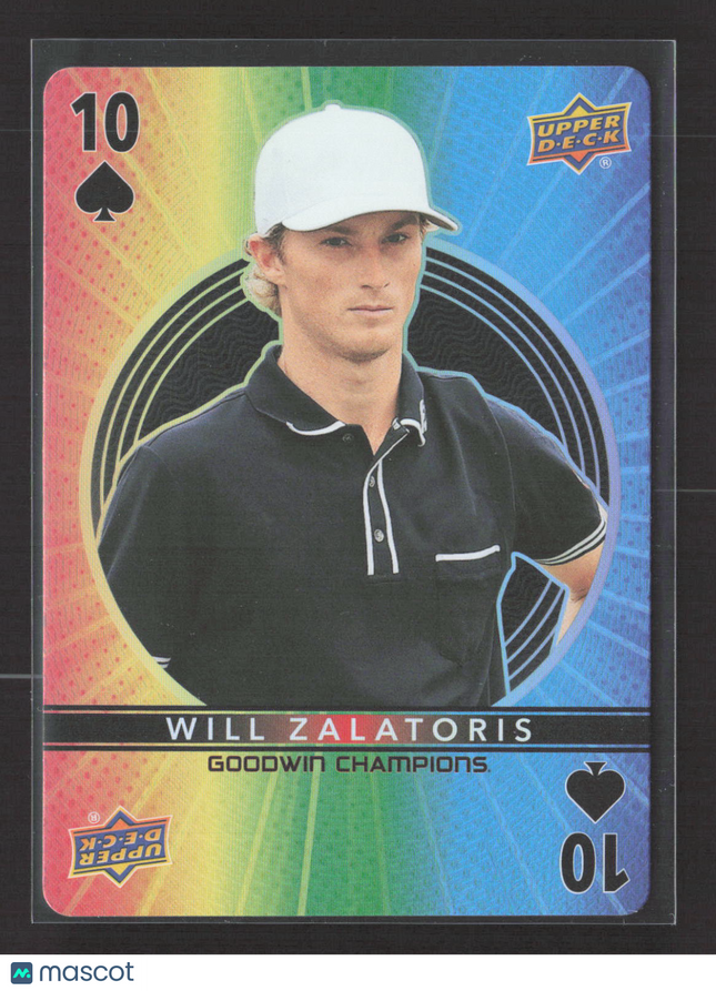 2022 Upper Deck Goodwin Champions Will Zalatoris #10 10 of Spades Playing Card