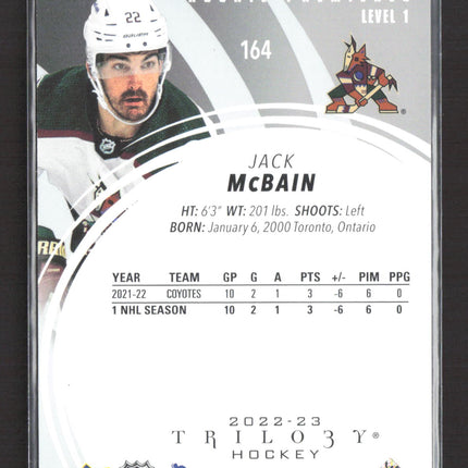 2023 Upper Deck Trilogy Rookie Premieres Jack McBain #164 Level 1 /699