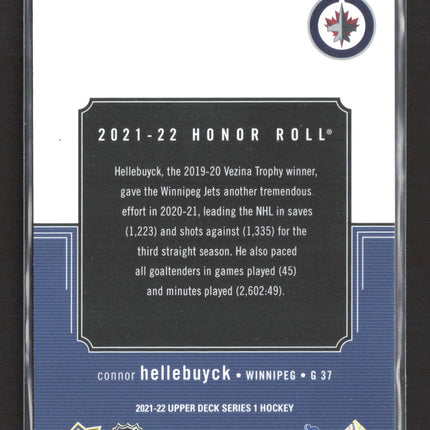 2021 Upper Deck Series 1 Honor Roll Connor Hellebuyck #HR-13 /250