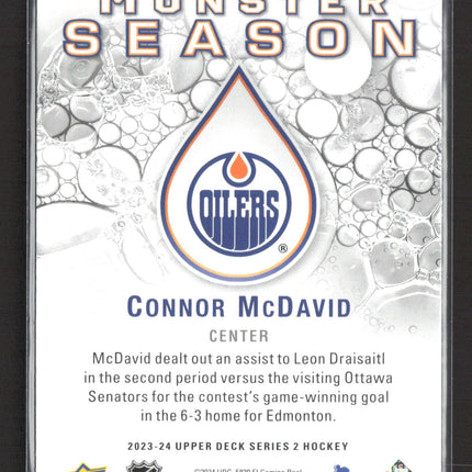 2024 Upper Deck Series 2 Monster Season Connor McDavid #MS-68