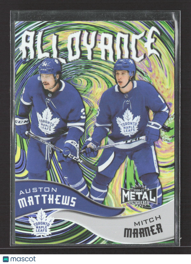 2021 SkyBox Metal Universe Alloyance Auston Matthews Mitch Marner #AL-5