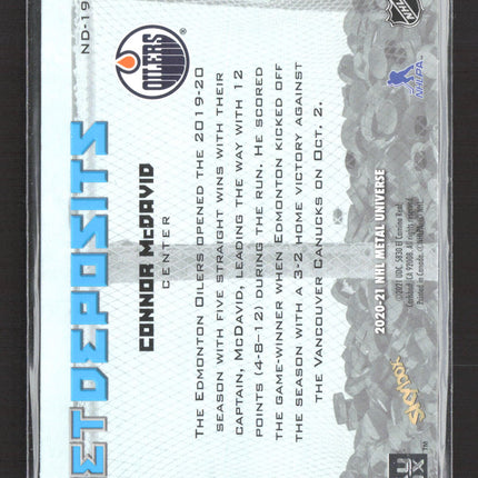 2021 SkyBox Metal Universe Net Deposits Connor McDavid #ND-19